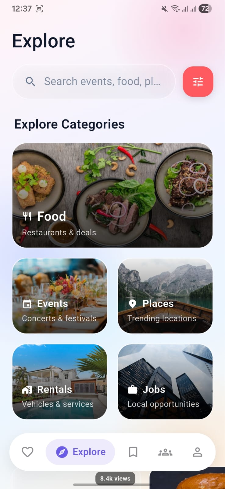 Finde UI Screen 3
